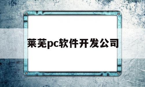 莱芜pc软件开发公司(莱芜pc软件开发公司招聘)