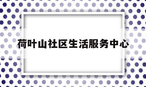 包含荷叶山社区生活服务中心的词条