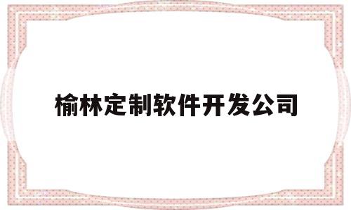 榆林定制软件开发公司(榆林定制软件开发公司有哪些)