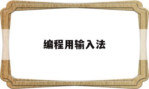 编程用输入法(编程输入法设置)