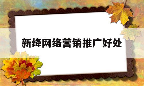 新绛网络营销推广好处(网络营销推广主要做什么)