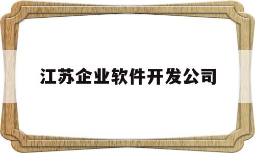 江苏企业软件开发公司(江苏软件产业股份有限公司)