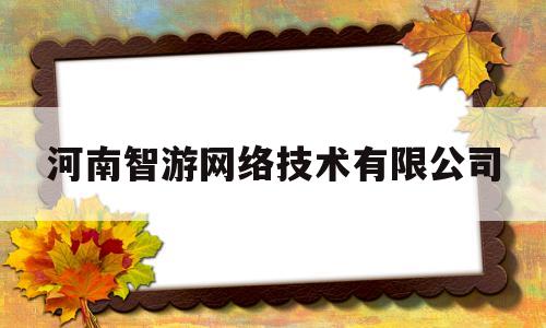 河南智游网络技术有限公司(河南智游网络技术有限公司电话)