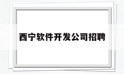 西宁软件开发公司招聘(西宁软件开发公司招聘电话)