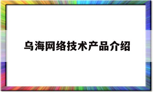 乌海网络技术产品介绍(2021乌海网络诈骗案)