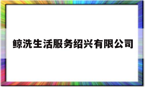 鲸洗生活服务绍兴有限公司(鲸洗生活服务绍兴有限公司怎么样)