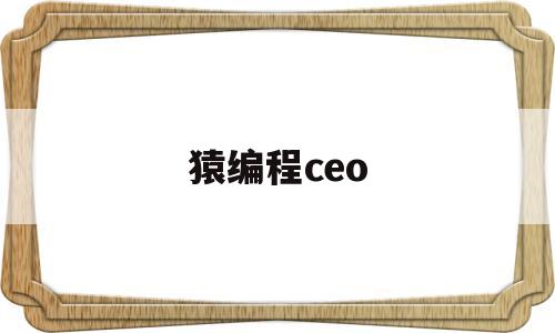 猿编程ceo(猿编程测评证书)