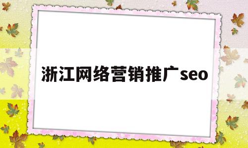 浙江网络营销推广seo(浙江网站建设营销)