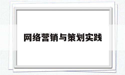 网络营销与策划实践(网络营销与策划实践报告怎么写)