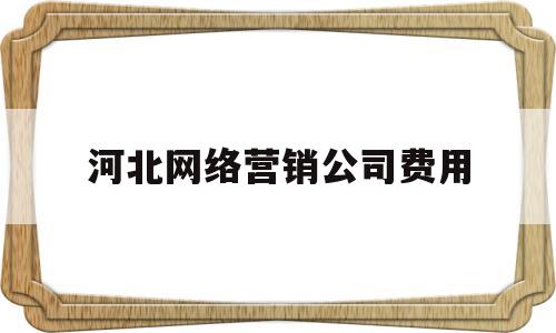 河北网络营销公司费用(正规网络营销公司)