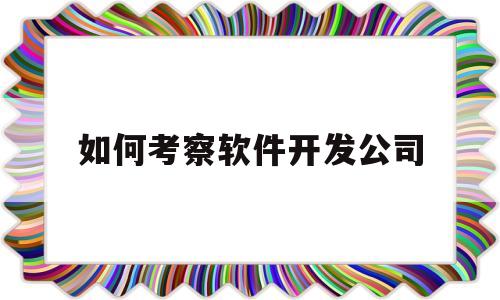 如何考察软件开发公司(软件公司的测试流程和规范)