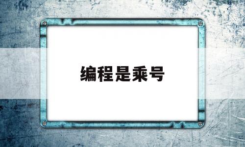 编程是乘号(编程中乘法用什么表示)