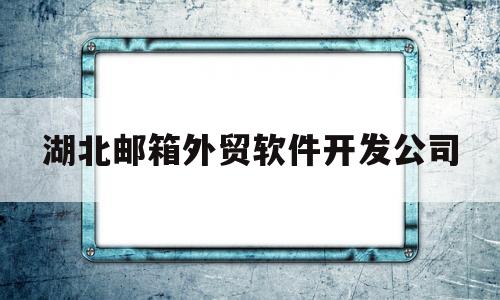 湖北邮箱外贸软件开发公司(湖北的邮箱是多少)