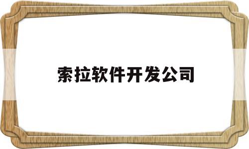 索拉软件开发公司(索拉软件开发公司招聘)