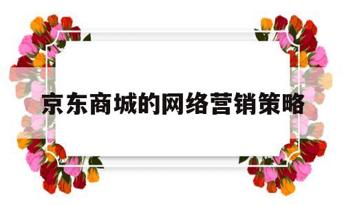 京东商城的网络营销策略(京东商城的网络营销策略的评价)