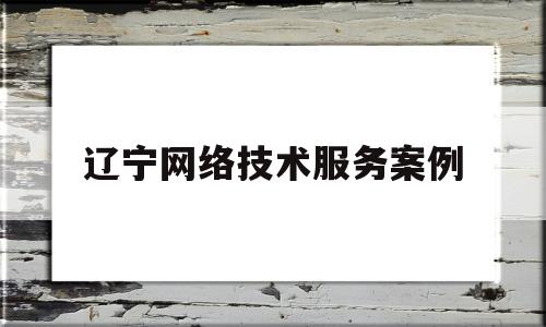 辽宁网络技术服务案例(网络技术服务商)