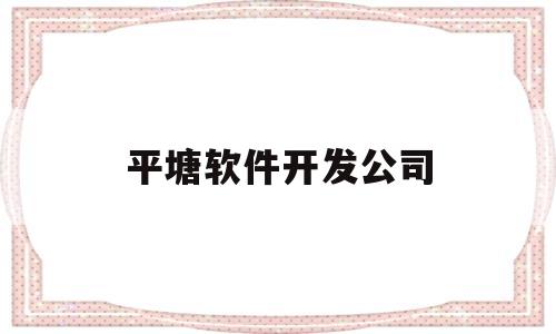 平塘软件开发公司(软件开发科技有限公司)