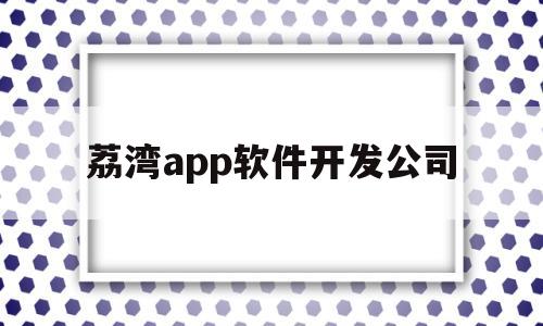 荔湾app软件开发公司(广州软件开发工资怎么样)