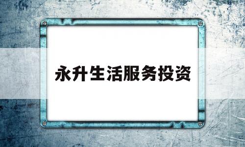 永升生活服务投资(永升生活集团)