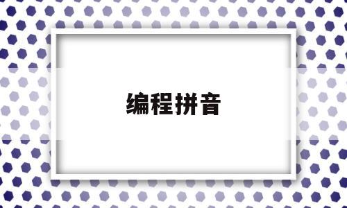 编程拼音(编程拼音打字软件)