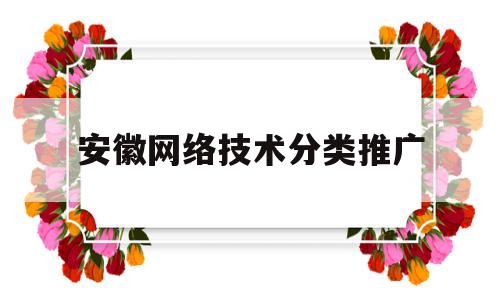 安徽网络技术分类推广(安徽网络技术有限公司)