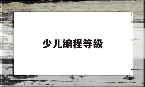 少儿编程等级(少儿编程等级考试一共几集)