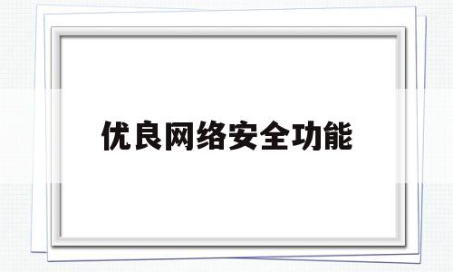 优良网络安全功能(网络安全可以从哪些方面优化)