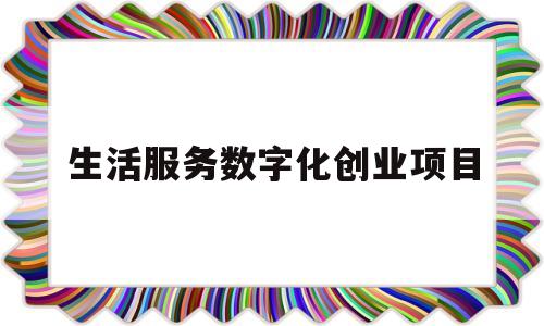 生活服务数字化创业项目(生活服务数字化创业项目名称)