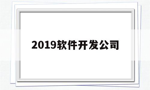 2019软件开发公司(软件 开发 公司)