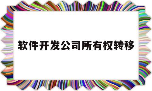 软件开发公司所有权转移(软件开发所有权归属)