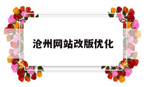 沧州网站改版优化(沧州招标网招标公告)