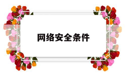 网络安全条件(网络安全条件是什么)