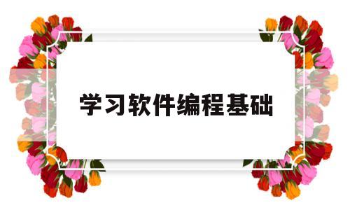 学习软件编程基础(软件编程入门自学书籍)