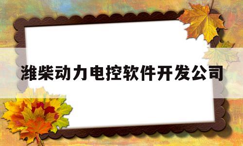 潍柴动力电控软件开发公司(潍柴动力电控软件开发公司招聘)