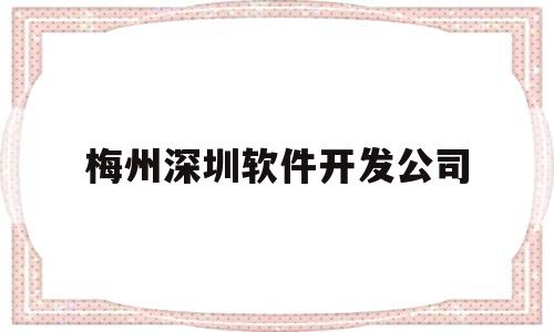 梅州深圳软件开发公司(深圳软件开发有限公司)