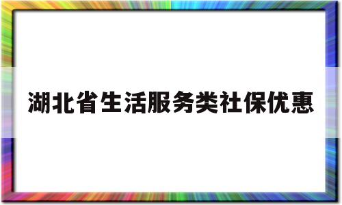 湖北省生活服务类社保优惠(湖北省2020社保减免优惠政策)