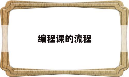 编程课的流程(编程 课)