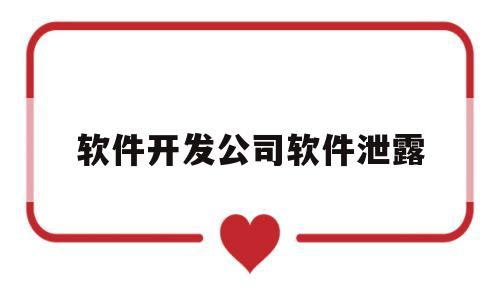 软件开发公司软件泄露(软件信息泄露事件)