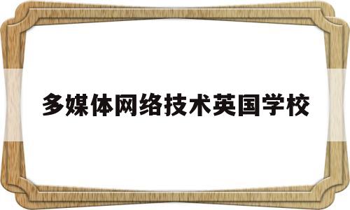 多媒体网络技术英国学校(网络多媒体设计专业)
