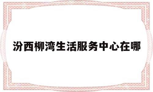 汾西柳湾生活服务中心在哪(汾西柳湾煤矿闫永林)