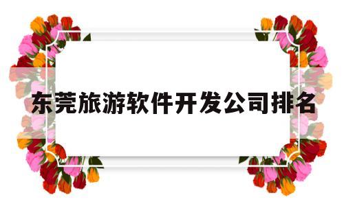 东莞旅游软件开发公司排名(东莞旅游拓展厂)