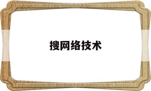 搜网络技术(网络搜索技术)