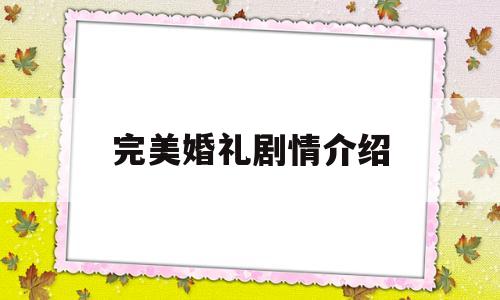 完美婚礼剧情介绍(完美婚礼大结局)