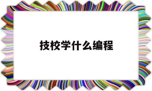 技校学什么编程(技校学编程如何就业)