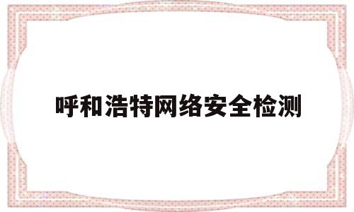 呼和浩特网络安全检测(呼和浩特网安大队)