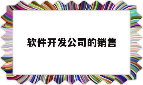 软件开发公司的销售(软件开发公司销售岗提成)