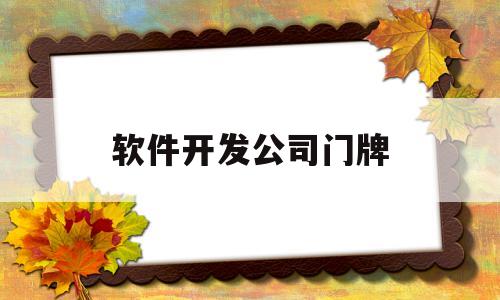 软件开发公司门牌(软件公司门头)