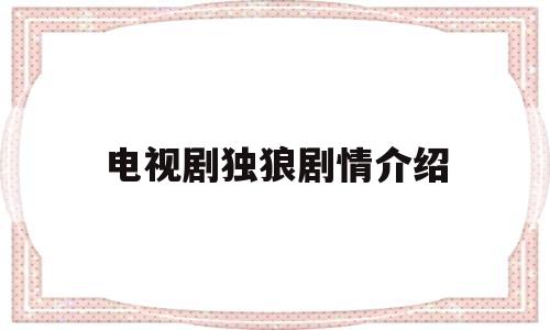电视剧独狼剧情介绍(电视剧独狼剧情介绍详细)