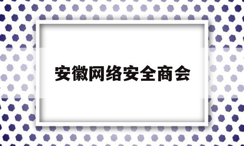 安徽网络安全商会(安徽省网商协会会员名单)